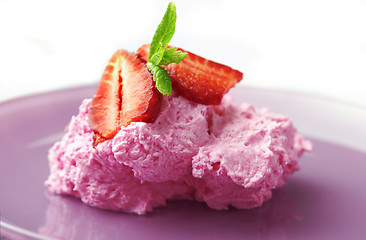 Image showing strawberry mousse