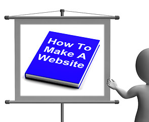 Image showing How To Make A Website Book Sign Shows Web Design