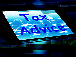 Image showing Tax Advice On Phone Shows Tax Help Online