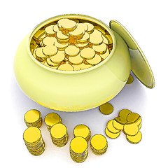 Image showing Pot Of Gold Means Money Or Lucky