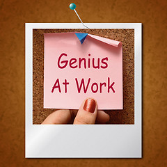 Image showing Genius At Work Note Means Do Not Disturb