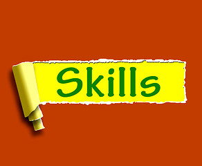 Image showing Skills Word Shows Training And Learning On Web