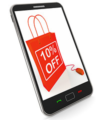 Image showing Ten Percent Off Phone Shows Online Sales and Discounts