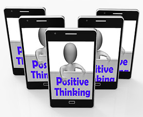 Image showing Positive Thinking Sign Shows Optimistic And Good Thoughts