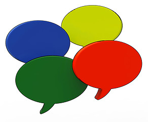 Image showing Blank Speech Balloon Shows Copy space For Thought Chat Or Idea