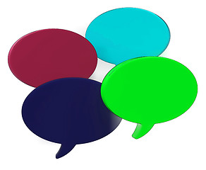 Image showing Blank Speech Balloons Shows Copy space For Thought Chat Or Idea