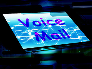 Image showing Voice Mail On Screen Shows Talk To Leave Message