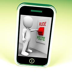 Image showing Rude Polite Switch Means Good Bad Manners