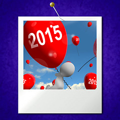 Image showing Two Thousand Fifteen on Balloons Photo Shows Year 2015