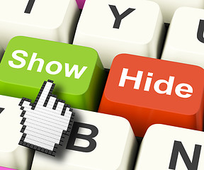 Image showing Show Hide Computer Keys Mean On Display And Out Of Sight