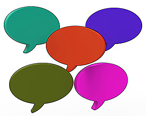 Image showing Blank Speech Balloon Shows Copy space For Thought Chat Or Idea