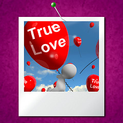 Image showing True Love Balloons Photo Represents Couples and Lovers