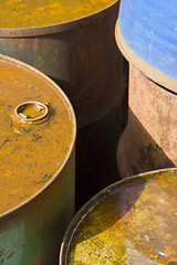 Image showing Oil drums