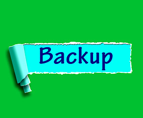 Image showing Backup Word Shows Data Copying Or Backing Up