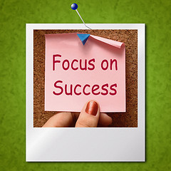 Image showing Focus On Success Photo Shows Achieving Goals