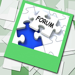 Image showing Forum Photo Means Online Networks And Chat