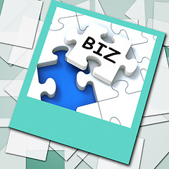 Image showing Biz Photo Means Internet Company Or Commerce