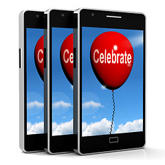 Image showing Celebrate Balloon Means Events Parties and Celebrations