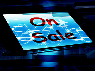 Image showing On Sale Screen Shows Promotional Savings Or Discounts