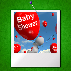 Image showing Baby Shower Balloons Photo Shows Cheerful Parties and Festivitie