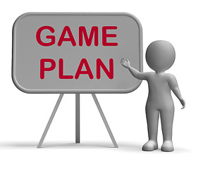 Image showing Game Plan Whiteboard Means Scheme Approach Or Planning