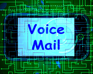 Image showing Voice Mail On Phone Shows Talk To Leave Messages