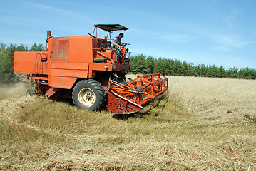 Image showing combine harvester
