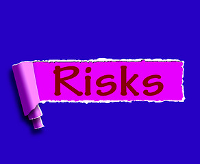 Image showing Risks Word Means Investing Online Profit And Loss