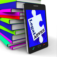 Image showing Legal Advice Smartphone Means Lawyer Assistance Internet