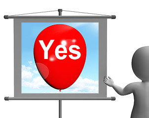 Image showing Yes Sign Means Affirmative Approval and Certainty
