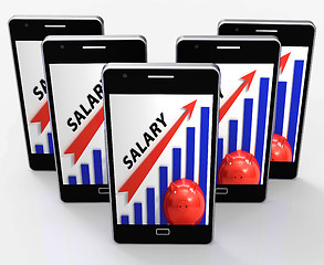 Image showing Salary Graph Shows Increase In Work Earnings