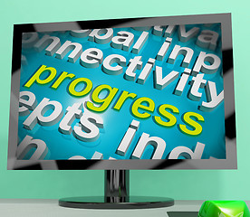 Image showing Progress Word Cloud Means Maturity Growth  And Improvement