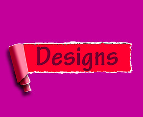 Image showing Designs Word Means Web Designing And Planning