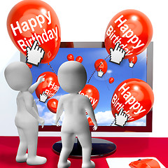 Image showing Happy Birthday Balloons Show Festivities and Invitations Interne