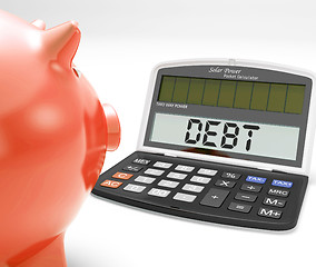 Image showing Debt Calculator Shows Credit Arrears Or Liabilities