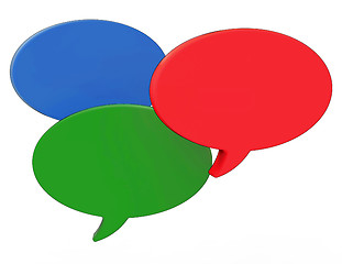 Image showing Blank Speech Balloons Shows Copyspace For Thought Chat Or Idea