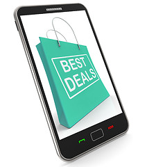 Image showing Best Deals On Shopping Bags Shows Bargains Sale And Save