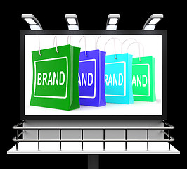 Image showing Brand Shopping Sign Shows Branding Trademark Or Label