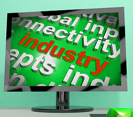 Image showing Industry Word Cloud Shows Industrial Workplace Or Manufacturing