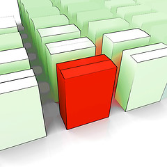 Image showing Blank Box Copy space Means Stand Out Leader Or Individual