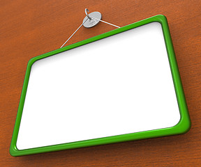 Image showing Blank Noticeboard Copy space Shows Display Space