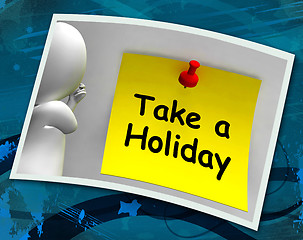 Image showing Take A Holiday Photo Means Time For Vacation