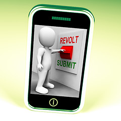 Image showing Revolt Submit Switch Shows Revolution Or Submission