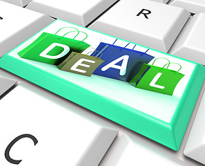 Image showing Deal On Computer Key Shows Bargains And Promotions