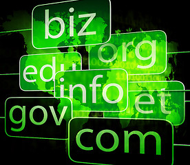 Image showing biz com net shows websites internet or seo