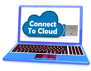 Image showing Connect To Cloud Memory Means Online File Storage