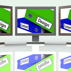 Image showing Design And Content Screen Show Company Advertising