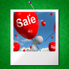 Image showing Sale Balloons Photo Shows Offers in Selling and Discounts