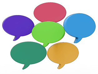 Image showing Blank Speech Balloons Shows Copy space For Thought Chat Or Idea