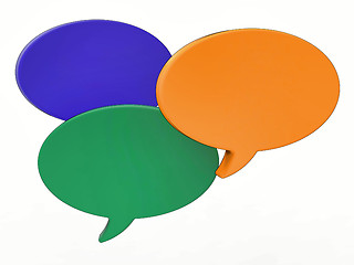 Image showing Blank Speech Balloon Shows Copy space For Thought Chat Or Idea